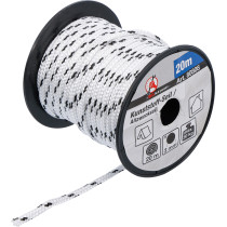 Corde en matière plastique / utilisation universelle | 3 mm x 20 m | noir / blanc