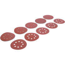Jeu de feuilles abrasives pour ponçeuse excentrée | Ø 125 mm | Cal. 40 - 180 | 25 pièces