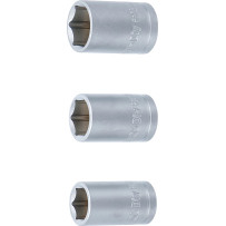 Jeu de douilles | 12,5 mm (1/2") | 15 - 17 - 19 mm | 3 pièces