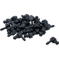 Jeu de raccords tuyau en matière plastique | en forme de L | 30 pièces