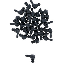 Jeu de raccords tuyau en matière plastique | en forme de L | 30 pièces