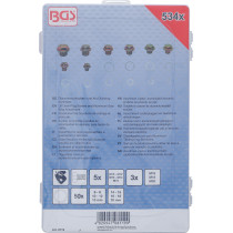 Assortiment de bouchons de vidange et joints alu | 534 pièces