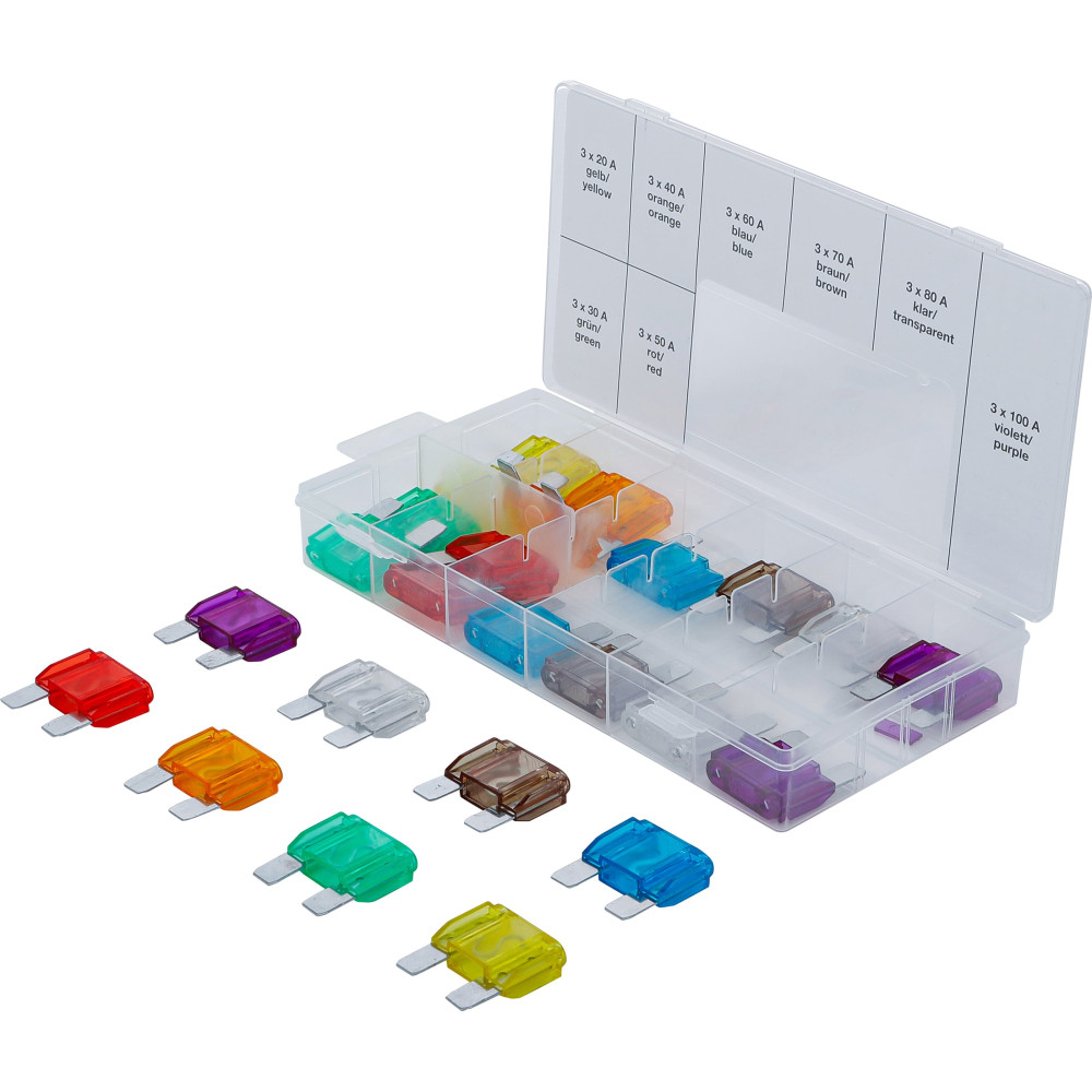 Assortiment de fusibles auto | maxi | 24 pièces