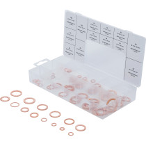 Assortiment de joints d’étanchéité | cuivre | métriques | pour bouchons de vidange | 75 pièces