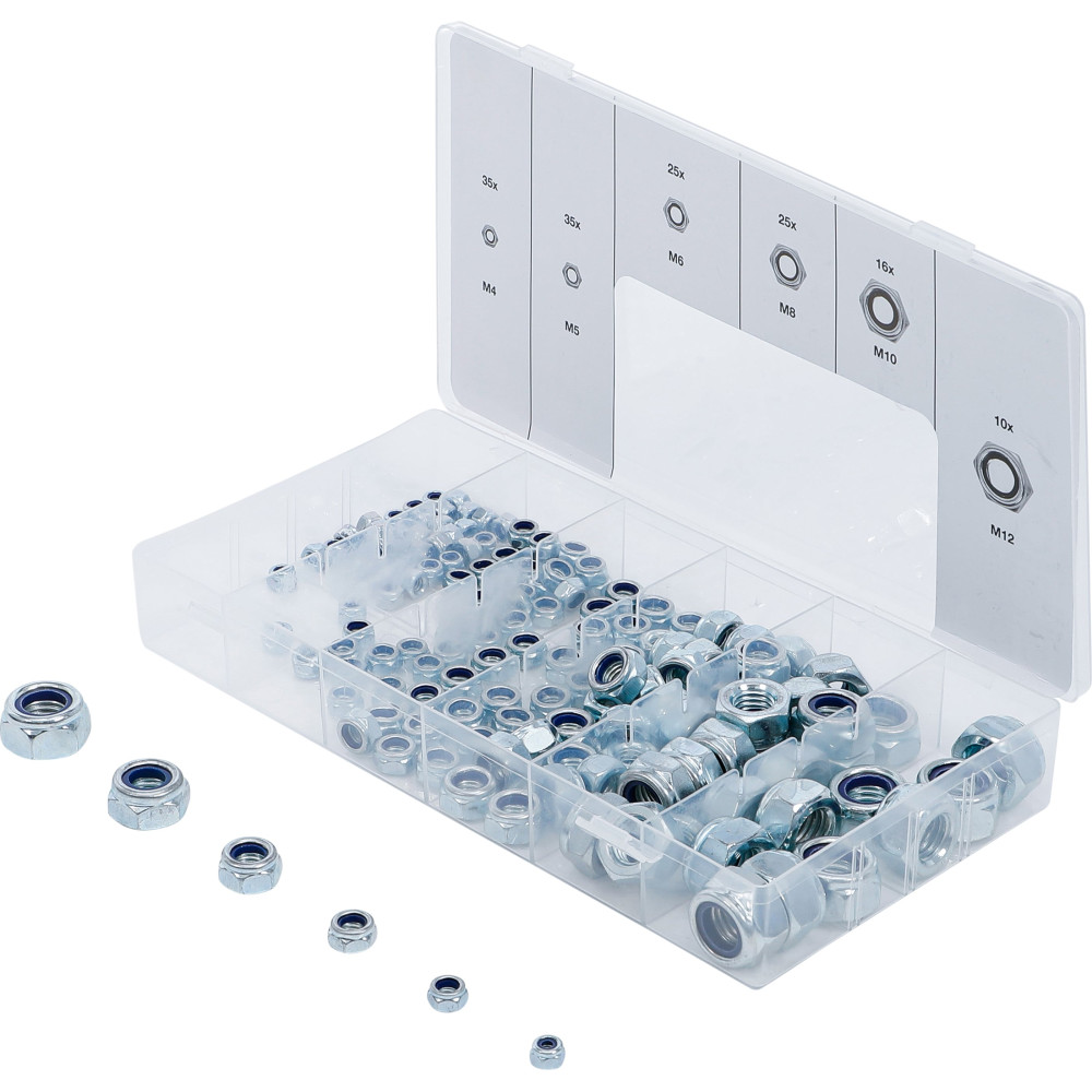 Assortiment d’écrous six pans | nilstop | 146 pièces