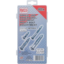 Assortiment de chevilles de chevilles Molly | 40 pièces