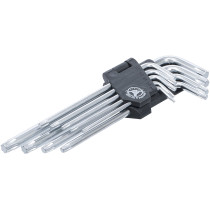 Jeu de clés allen | longues | profil en T (pour Torx) | T10 - T50 | 9 pièces