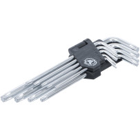 Jeu de clés allen | longues | profil en T (pour Torx) | T10 - T50 | 9 pièces