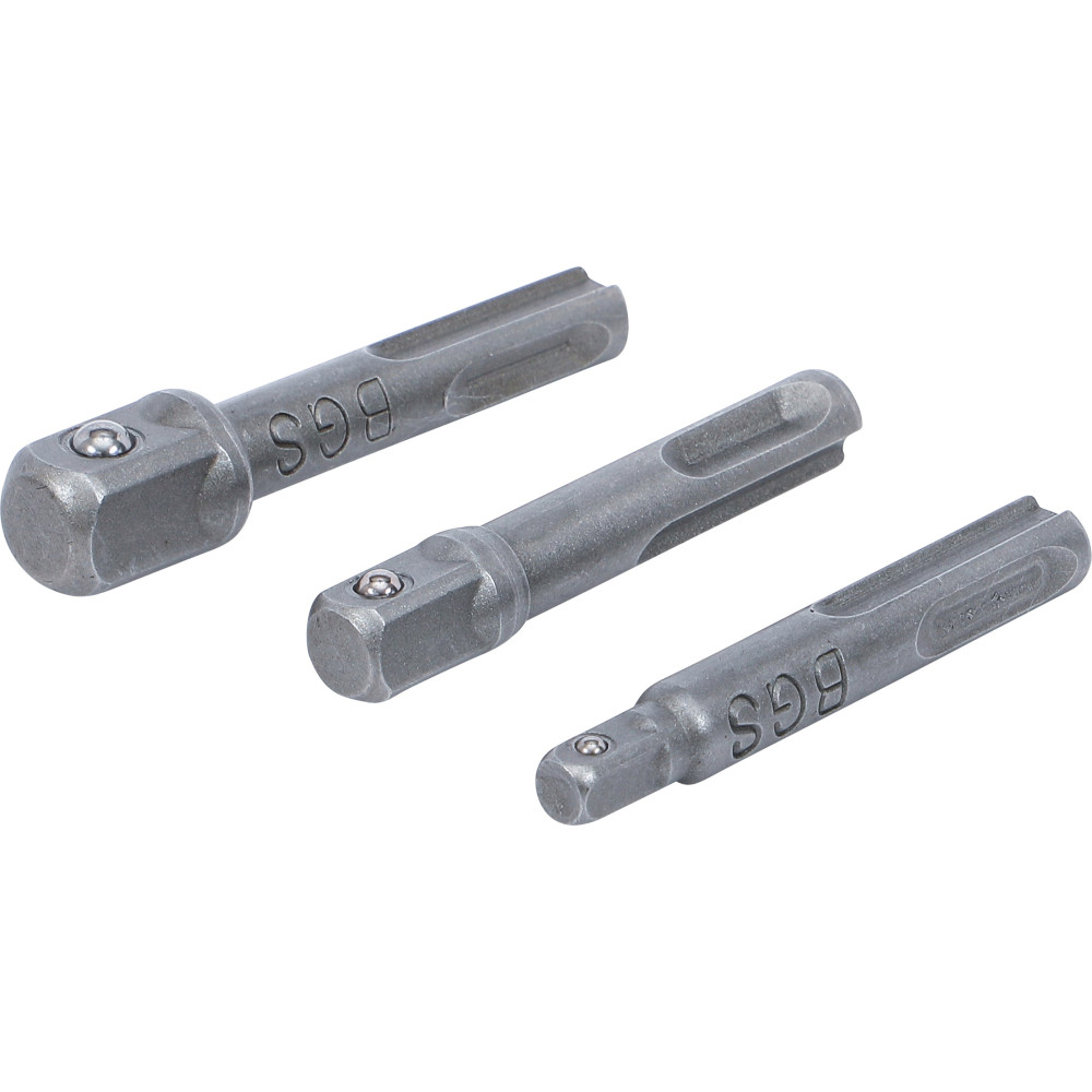 Jeu d’adaptateurs | SDS mâle 6,3 mm (1/4"), 10 mm (3/8"), 12,5 mm (1/2") | 3 pièces