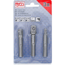 Jeu d’adaptateurs | SDS mâle 6,3 mm (1/4"), 10 mm (3/8"), 12,5 mm (1/2") | 3 pièces