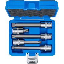 Jeu de douilles à embouts | 12,5 mm (1/2") | denture multiple intérieure (pour XZN) | 5 pièces