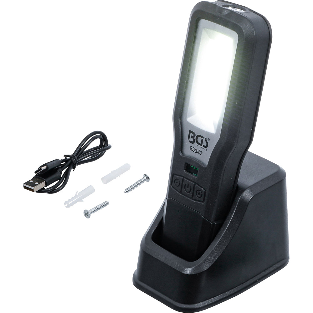 Lampe de travail COB-LED | repliable | avec station de recharge