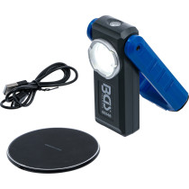 Lampe d’atelier COB-LED avec aimant et crochet | repliable | avec fonction de charge par induction
