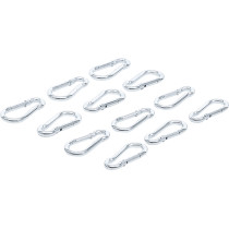 Assortiment de crochets mousquetons | 5 x 50 mm | 12 pièces
