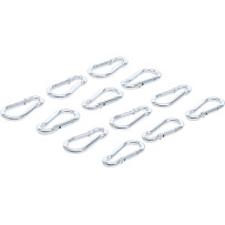 Assortiment de crochets mousquetons | 5 x 50 mm | 12 pièces