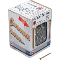 Vis multifonctions | profil en T (pour Torx) T20 | 4,0 x 50 mm | 1 kg / 375 pièces
