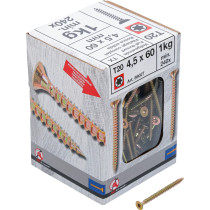 Vis multifonctions | profil en T (pour Torx) T20 | 4,0 x 60 mm | 1 kg / 240 pièces
