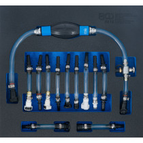 Insert kit de purge avec pompe d'amorçage basse pression diesel | pour Ford, PSA, Opel, Fiat, Rover, Land Rover, Renault, Merced