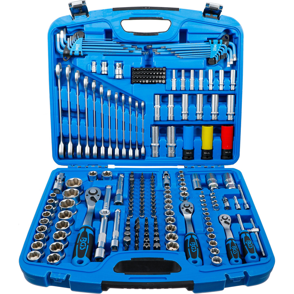 Coffret de Douilles à profil ondulé | 6,3 mm (1/4") / 10 mm (3/8") / 12,5 mm (1/2") | 218 pièces