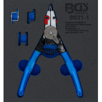 Pince à circlips | pour circlips internes/externes | points échangeables | 180 mm