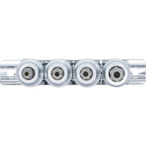 Jeu de douilles à embouts | 12,5 mm (1/2") | Profil T (pour Torx) avec perçage T40 - T55 | 4 pièces