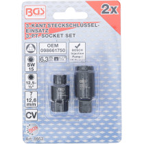 Douilles pour pompes à injection Bosch | 3 pans | 7 & 12,6 mm