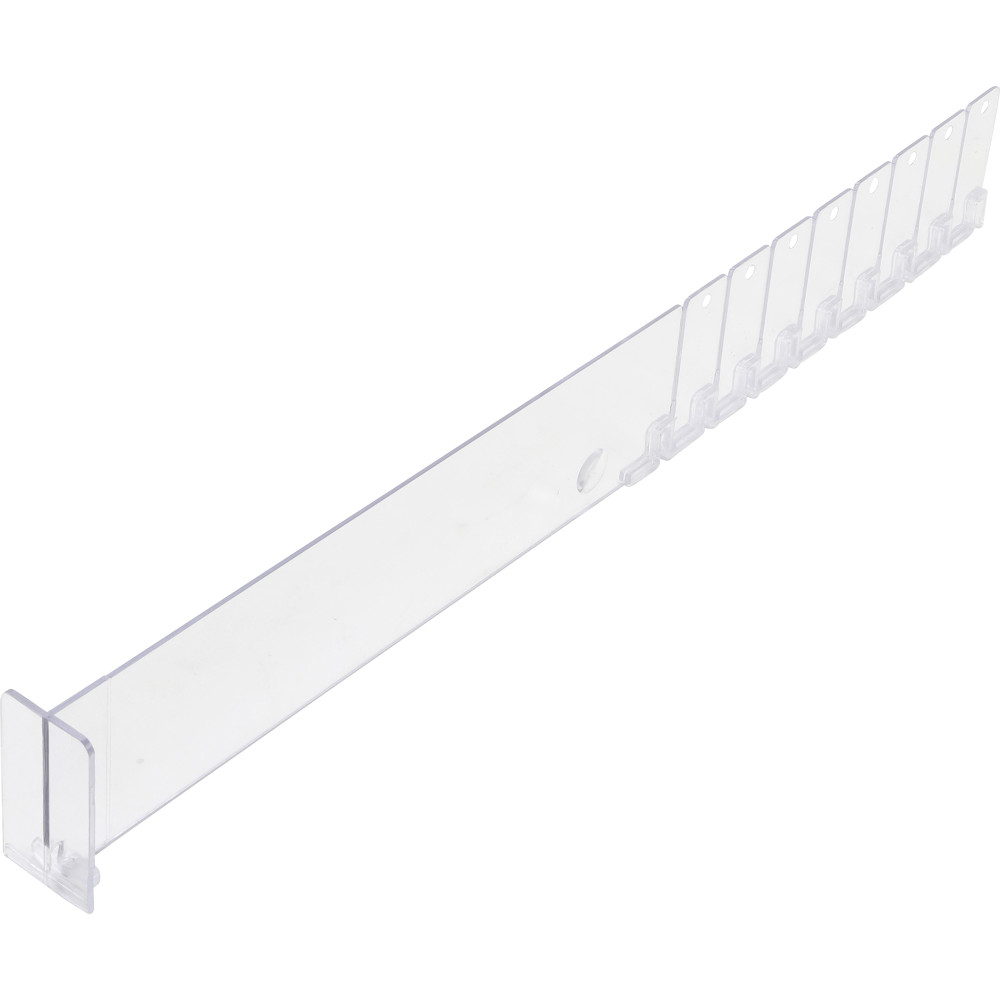 Séparateur en plastique | transparent | 285 / 480 x 60 mm