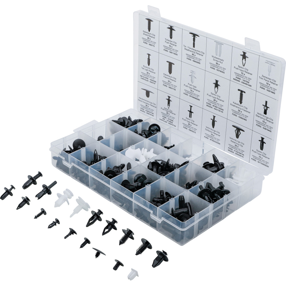 Assortiment de clips de fixation automobiles pour Mazda | GM, Chrylser & Nissan, 415 pièces