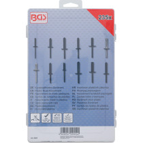 Assortiment de rivets plastiques | pour GM, BMW, Chrysler, VW, Ford | 235 pièces
