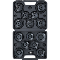 Jeu de douilles à filtres (cloches) à huile | 10 mm (3/8") | 14 pièces