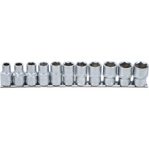 Jeu de Douilles, six pans | 12,5 mm (1/2") | 10 - 21 mm | 11 pièces