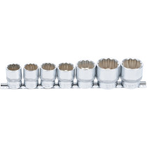 Jeu de Douilles, douze pans | 12,5 mm (1/2") | 20 - 32 mm | 7 pièces