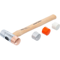 Maillet avec tête interchangeable | manche Hickory | Ø 35 mm