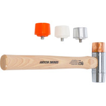 Maillet avec tête interchangeable | manche Hickory | Ø 35 mm