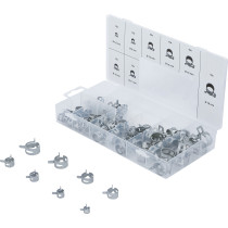 Assortiment de colliers de serrage en acier à ressorts | 80 pièces