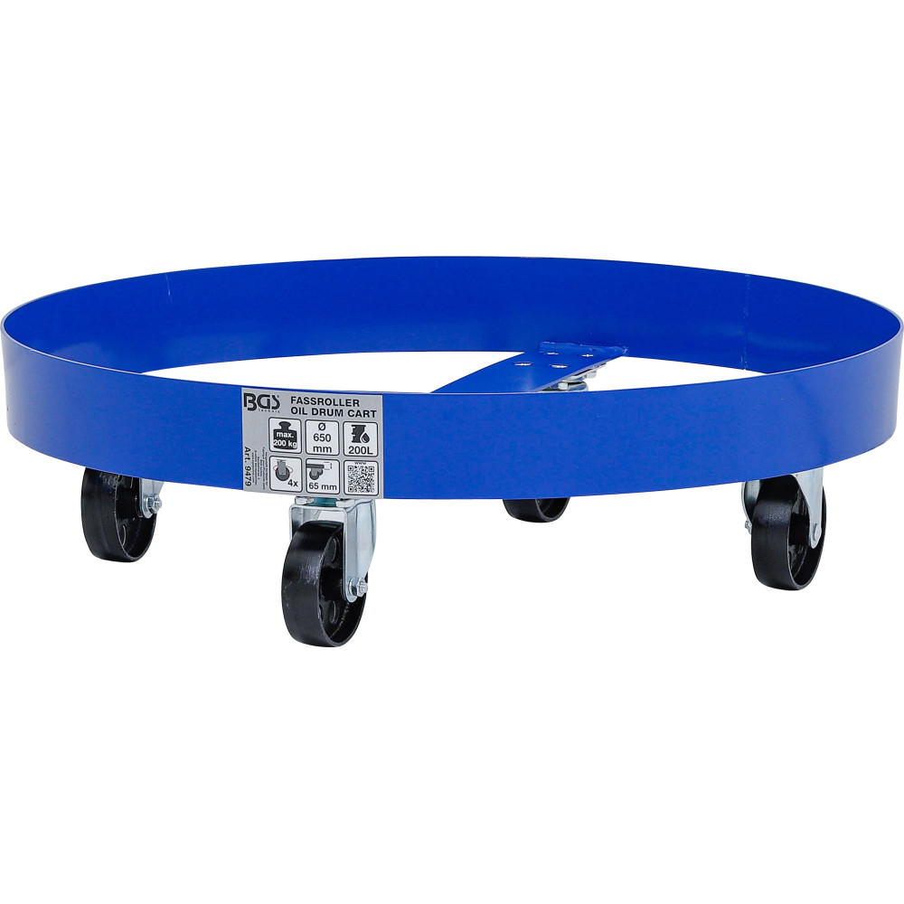 Chariot de bidons | taille standard | pour bidons de 200 l