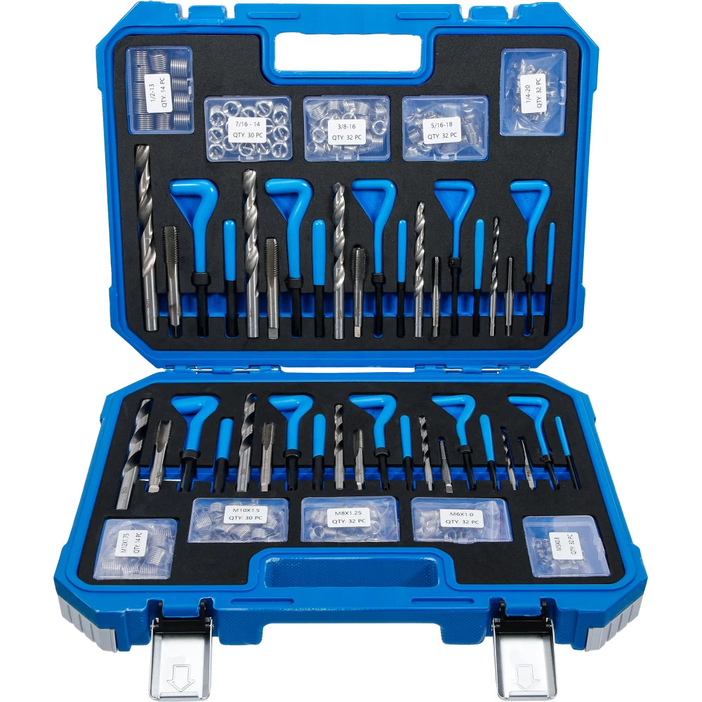 Kit de réparation de filets | métriques / pouces | M5 - M12, 1/4" - 1/2" | 320 pièces