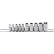 Jeu de douilles à profil E | 6,3 mm (1/4") / 10 mm (3/8") | E4 - E16 | 10 pièces
