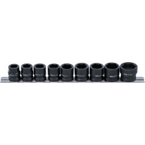 Douille à choc, six pans, extra plates | 12,5 mm (1/2") | 13 - 24 mm | 9 pièces