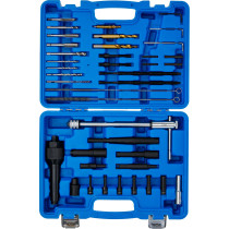 Jeu d’extraction de bougies de préchauffage et de réparation de filetages | M8, M10 | 41 pièces