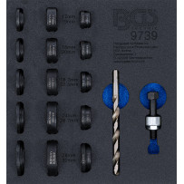 Insert de servante d'atelier 1/6 : Jeu de matrices de poinçonnage | pour capteur de stationnement | Ø 17 - 32 mm