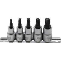 Jeu de douilles à embouts | 10 mm (3/8") | profil carré (pour MTS-Mortorq) MTS0 - MTS04 | 5 pièces