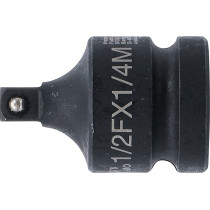 Adaptateur de clé à douille à choc | femelle 12,5 mm (1/2") - mâle 6,3 mm (1/4")