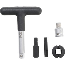 Jeu de clés universelles de service d’huile | pour bouchons de vidange d’huile en matière plastique | 6,3 mm (1/4") / 10 mm (3/8