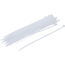 Assortiment de colliers plastique | blancs | 4,8 x 250 mm | 50 pièces