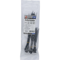 Assortiment de colliers plastique | noir | 100 - 200 mm | 75 pièces