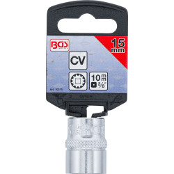 Douille pour clé, Gear Lock | 10 mm (3/8") | 15 mm