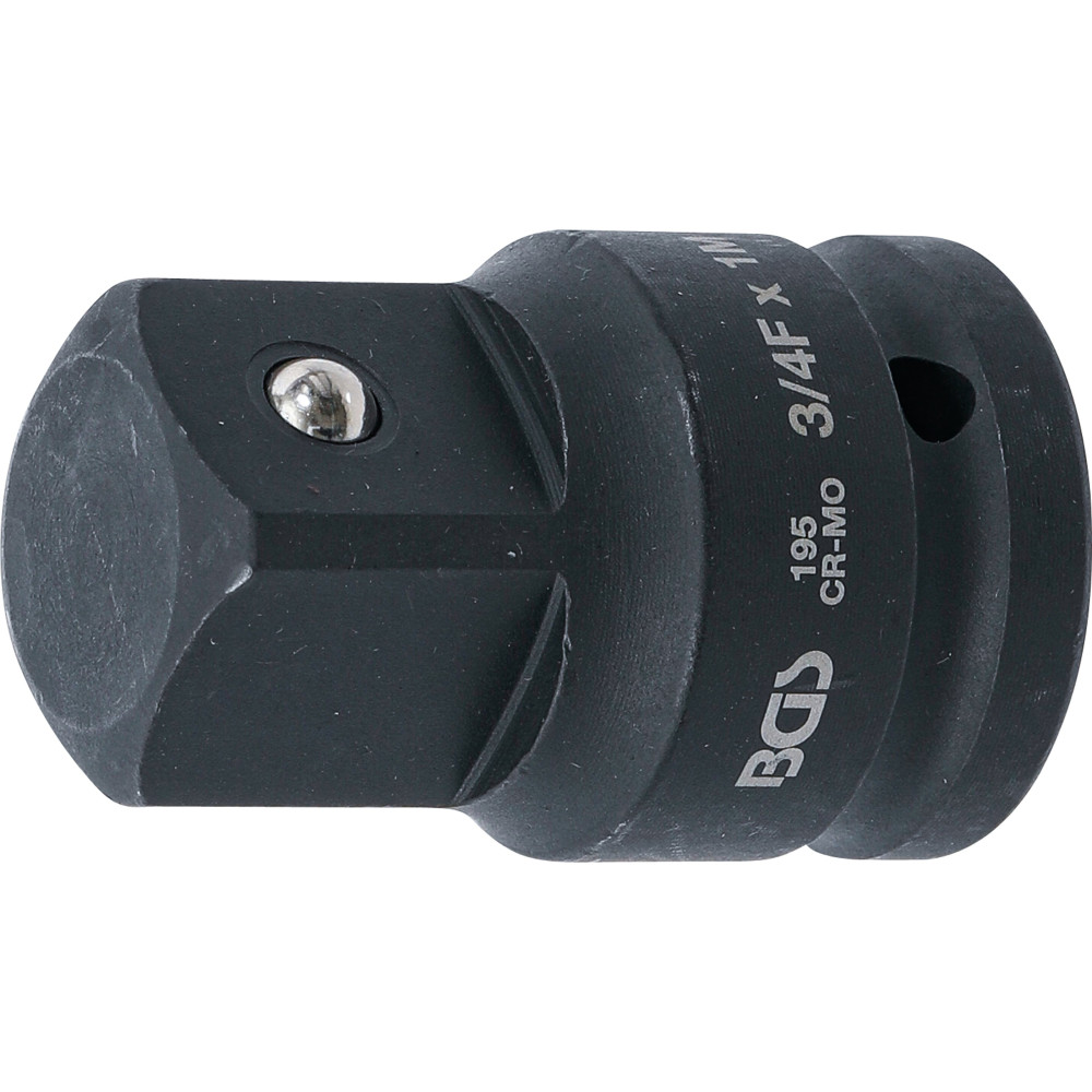 Adaptateur de clé à douille à choc | femelle 20 mm (3/4") - mâle 25 mm (1")