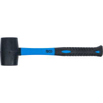 Maillet caoutchouc | manche en fibres de verre | tête noire | Ø 50 mm | 280 g
