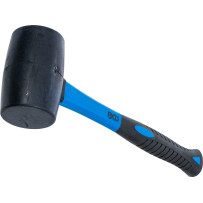 Maillet caoutchouc | manche en fibres de verre | tête noire | Ø 60 mm | 500 g
